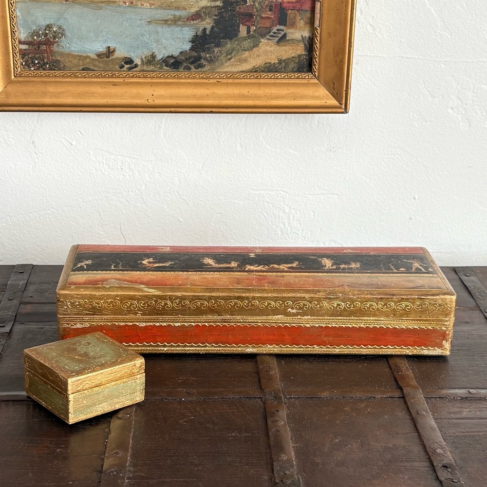 Vintage Florentine Decorative Boxes Set